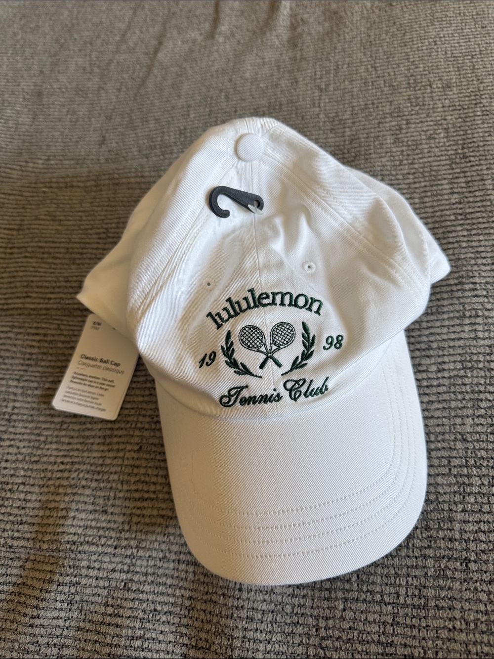 Lululemon White "Tennis Club" baseball Embroidered Hat